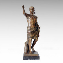 Статуя солдатских фигур Римский король Бронзовая скульптура TPE-058
